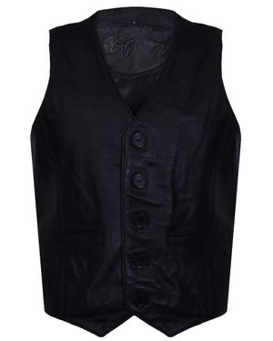 Infinity Leather Leather Waistcoat Formal Traditional Gilet Vest - Gray