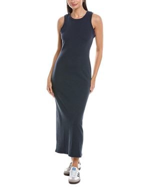 Splendid Terry Knit Cut Away Midi Dress - Blue