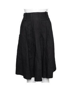 Roberto Cavalli Cotton High Waist Skirt - Black