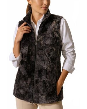 J'Envie/Eli Bern Faux Fur Vest - Black