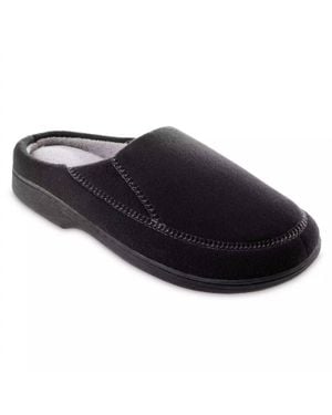 Isotoner Recycled Fleece Roman Hoodback Slippers - Blue