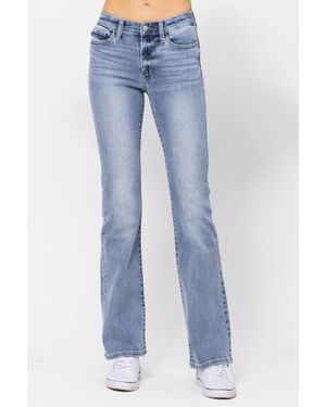 Judy Blue Mid-Rise Bootcut Pants - Blue