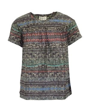 Sea Abstract Print Top - Gray