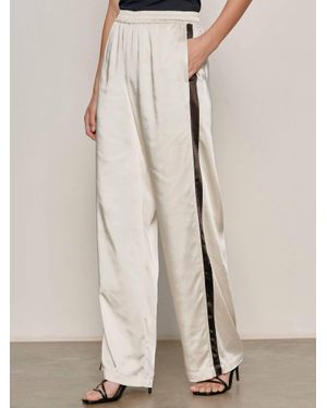 Sanctuary Satin Track Pant - Natural