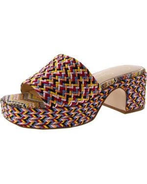 Jessica Simpson Kalyani Block Heel Slip-On Platform Sandals - Brown