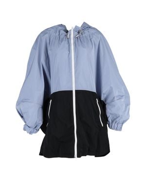 Marni Color Block Zip-Up Long Sleeve Rain Jacket - Blue