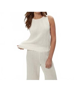 Michael Stars Janelle Tie Neck Tank Top - White