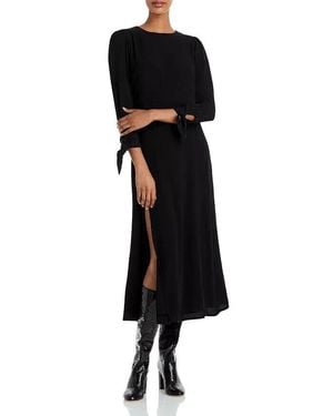 LBLC The Label Donna Dress Cutout Side Slit Round Neck Jdm838 - Black