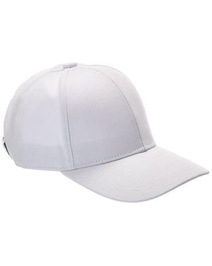 Bruno Magli Cotton Baseball Cap With Logo Buckle - White