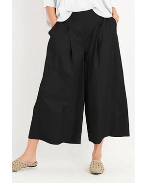 Planet By Lauren G. Gaucho Pant - Black