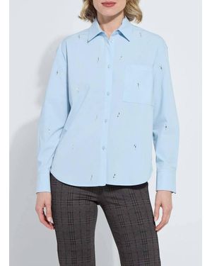Lyssé Skye Crystal Embellished Shirt - Blue
