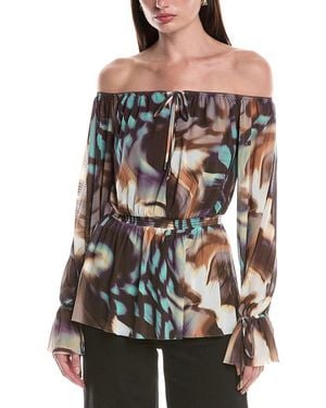 AFRM Gordon Off-The-Shoulder Tunic Top - Brown