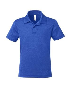Team 365 Youth Zone Sonic Heather Performance Polo - Blue