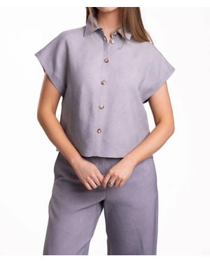 Alysi Camicia Top - Purple