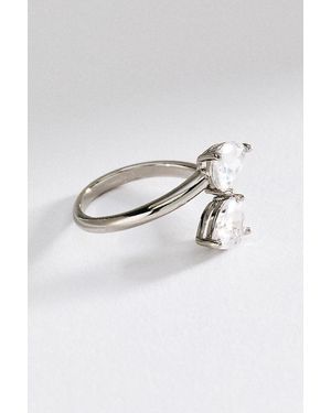 Ettika Crystal Teardrop Wrap Ring - Metallic