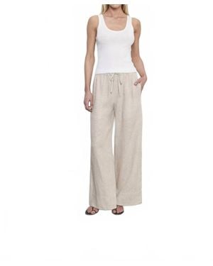 Enza Costa Linen Cropped Summer Pant - White