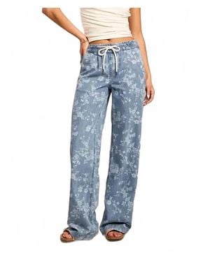 VERVET BY FLYING MONKEY Kris Baggy Wide Leg Jeans - Blue