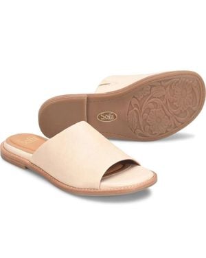 Söfft Noble Sf0096915 Flat Sandals Tapioca Slip On Slide Htat1223 - Brown