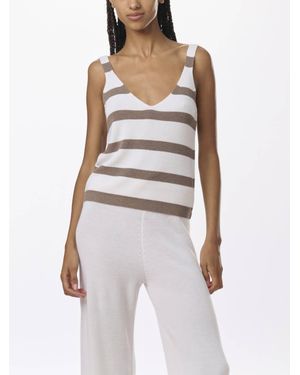 Splendid Octavia Sweater Tank Top - White