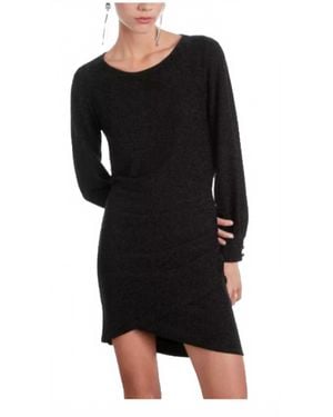 The Kooples Asymmetrical Shimmer Dress - Black