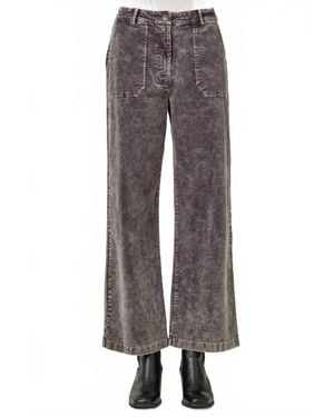 Mystree Washed Cord Pants - Gray