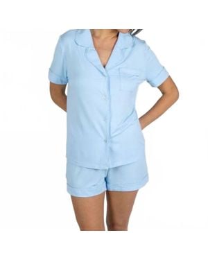 Aspen Dream Jolene Short Pajama Set - Blue
