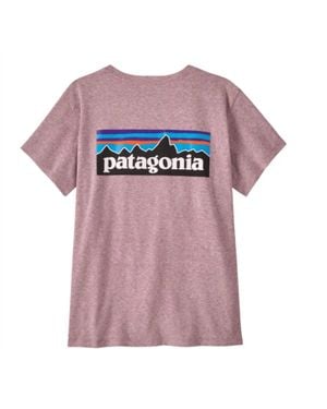 Patagonia P-6 Logo Responsibili-Tee - Pink