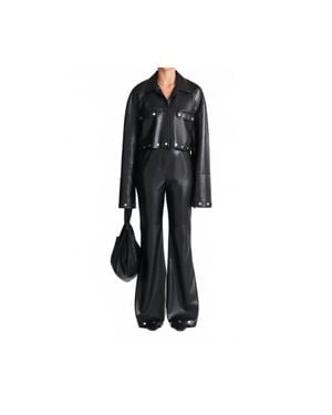 Nanushka Maylee Alt-Leather Pants - Black