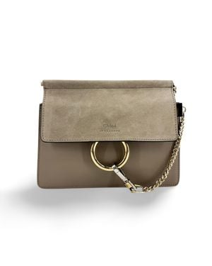 Chloé Faye Shoulder Bag - Natural