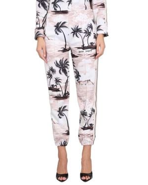 Palm Angels Island Print Pants - White