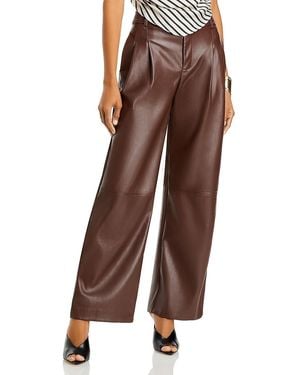 Line & Dot Halle Faux Leather Pants - Brown