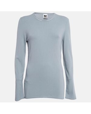 Missoni M Missoni Knit Full Sleeve Top - Blue