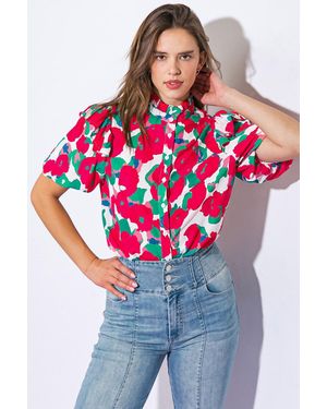 TRUEDAMES I Can Wait Forever Woven Top - Red