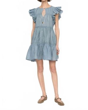 Sea Anise Tunic Mini Dress - Blue
