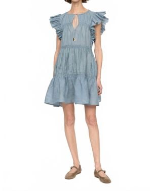 Sea Anise Tunic Mini Dress - Blue
