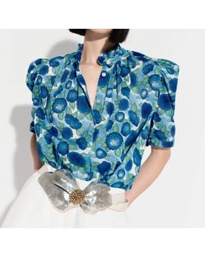 De Loreta Tapir Blouse - Blue