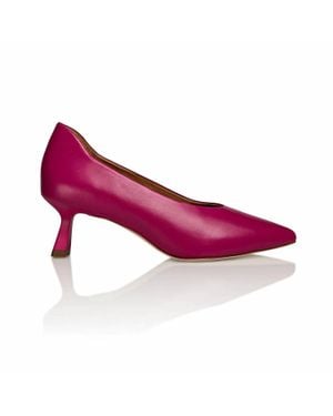 Joan Oloff Celine Kitten Heel Pump - Purple