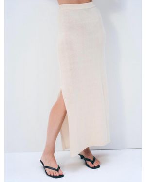 White + Warren Luxe Organic Cotton Skirt - White