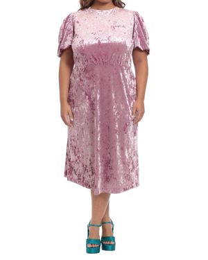 Donna Morgan Betsy Velvet Dress - Purple