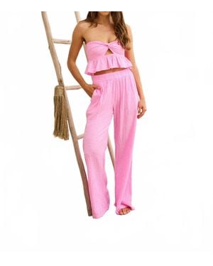Blanco BY NATURE Azurra Flowy Pants - Pink