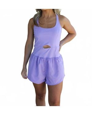 TCEC Haze Runsie Sleeveless Athletic Romper - Purple
