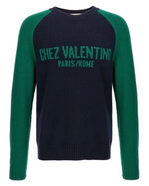 Valentino Garavani Virgin Wool Cardigan - Blue
