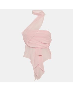 GUIZIO Chiffon Wrap Around Top - Pink