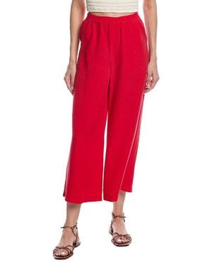 Splendid Palazzo Linen-Blend Pant - Red