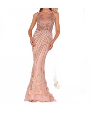 Terani Sleeveless Long Pageant Gown - Pink