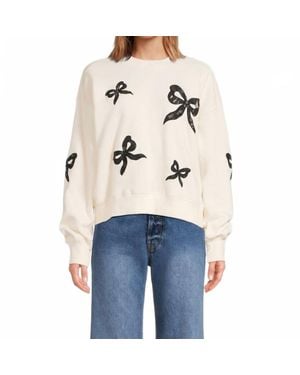 LoveShackFancy Linetta Pullover Sweatshirt - Blue