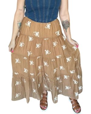 Eesome Garden Maxi Skirt - Blue