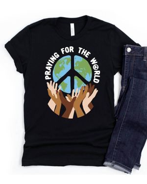Exclusive Thredz Praying For The World Tee - Black