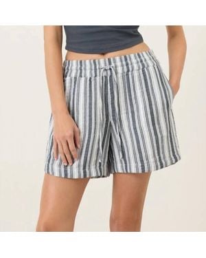 Pact Cotton Gauze Curved Hem Shorts - Black