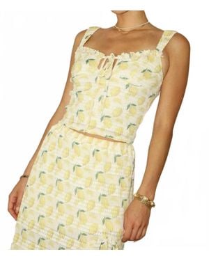 Bailey Rose Frill Tie Top - Metallic